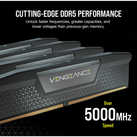 Corsair vengeance 32 gb ddr5-6000 (2x 16 gb) werkgeheugen (zwart, cmk32gx5m2e6000c36, xmp 3.0)