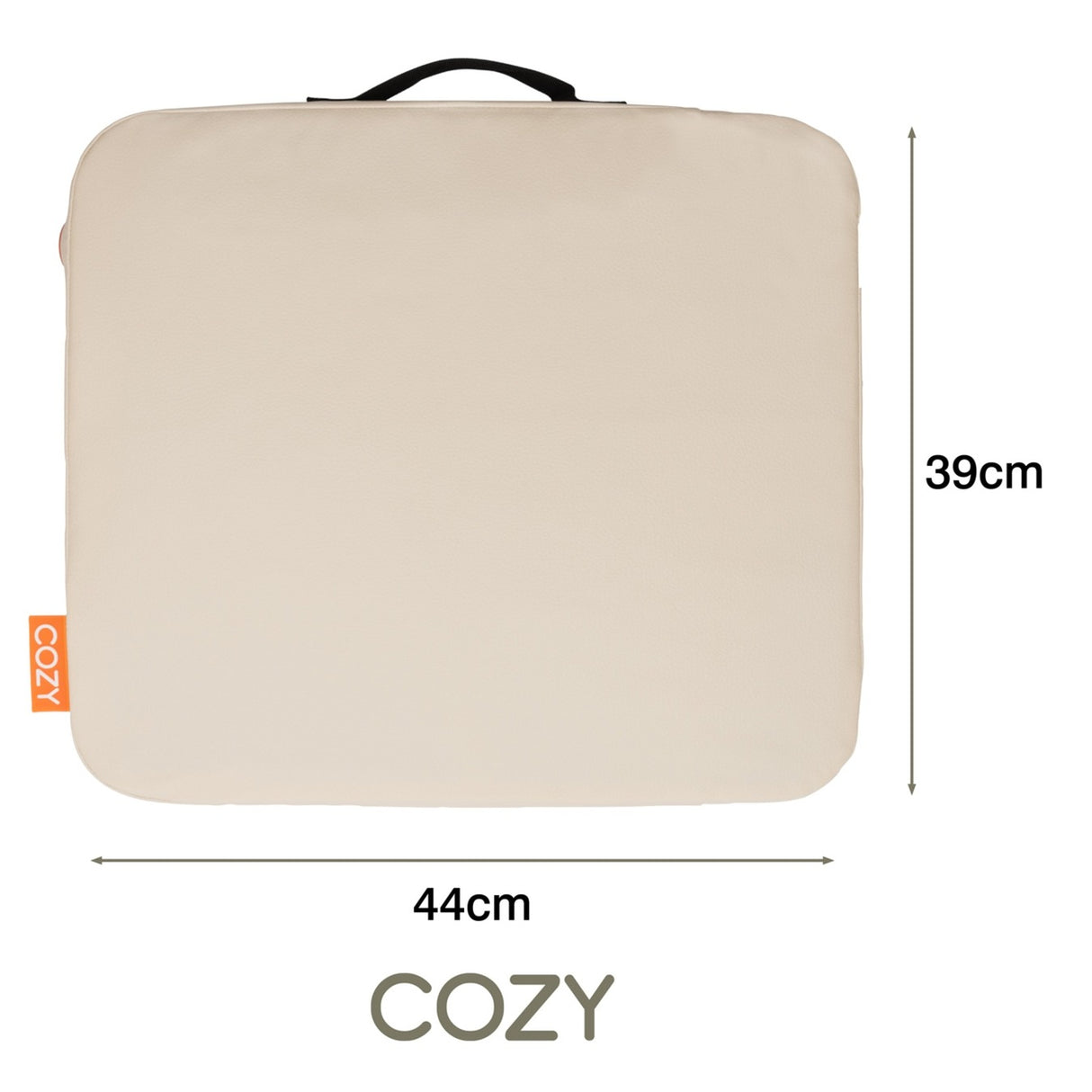 Cozy jord outdoor infrarood verwarmd draadloos zitkussen warmtekussen (lichtbeige, powerbank 10000 mah)