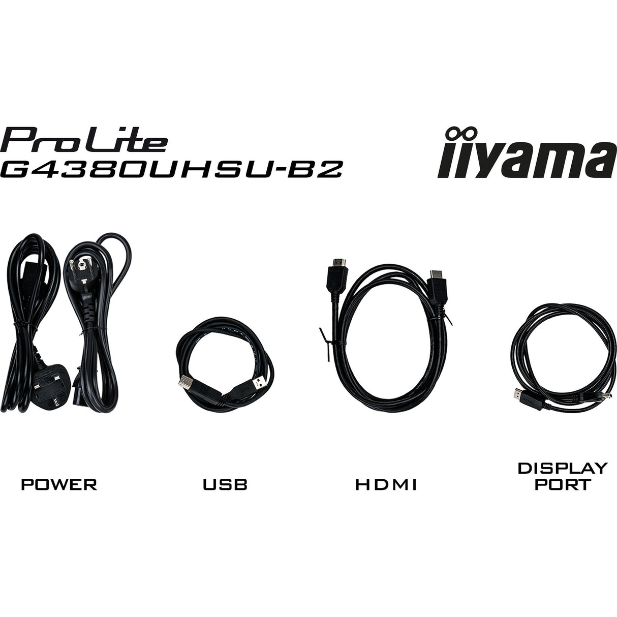 Iiyama g-master red eagle g4380uhsu-b2 42.5 4k uhd gaming monitor (zwart, 2x hdmi, 2x displayport, 4x usb-a, usb-b, 144 hz)
