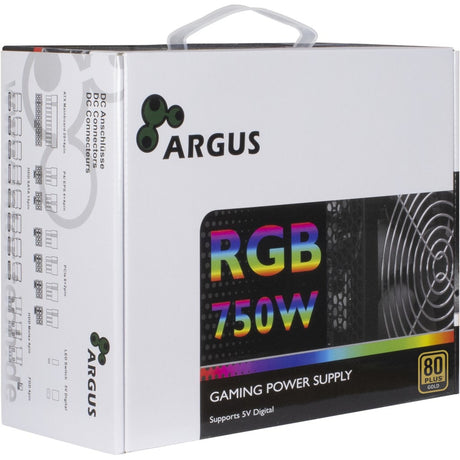 Inter-tech argus rgb-750w cm ii 750 watt voeding (zwart, 4x pcie)