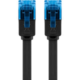 Goobay cat 6a flat patch cable u utp, 10 meter kabel (zwart blauw)