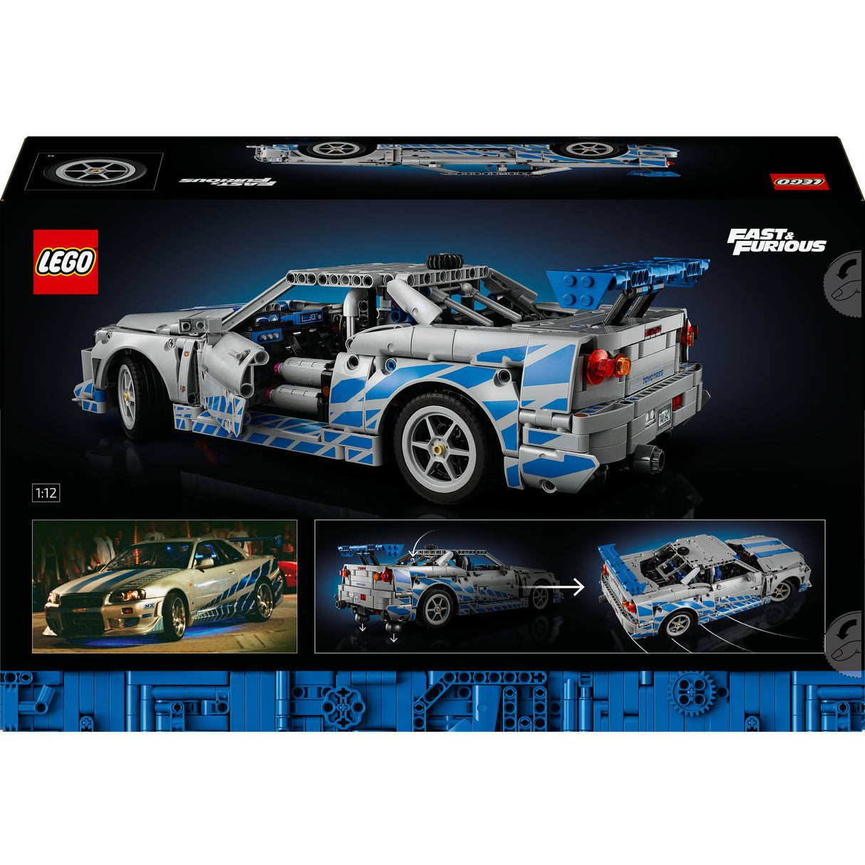 Lego ® technic 2 fast 2 furious nissan skyline gt-r (r34) auto - 42210
