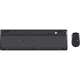 Trust ody ii stille draadloze toetsenbord- en muisset desktopset (zwart, us lay-out (qwerty), membraan, 100%, 800 dpi - 1.600 dpi)