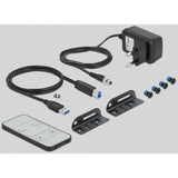 Delock displayport 1.4 kvm switch kvm-switch (zwart, 8k 30 hz, usb 3.0, audio)