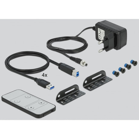 Delock displayport 1.4 kvm switch kvm-switch (zwart, 8k 30 hz, usb 3.0, audio)