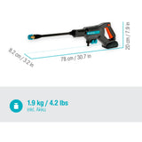 Gardena aquaclean 24 18v p4a - accu hogedrukreiniger - 24 bar - incl. accu en lader