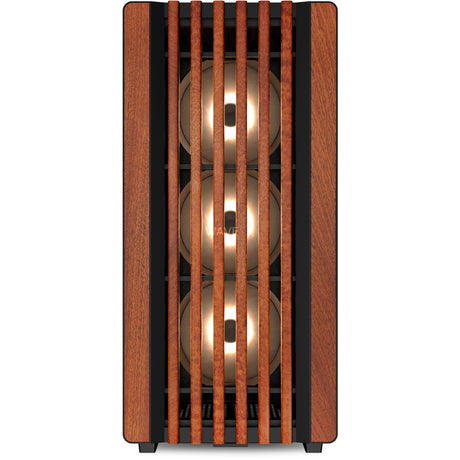 Sharkoon rebel c70m rgb midi tower behuizing (zwart houtkleur | 2x usb-a | 1x usb-c | rgb)
