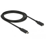 Delock usb-c verlengkabel (zwart, 2 meter)