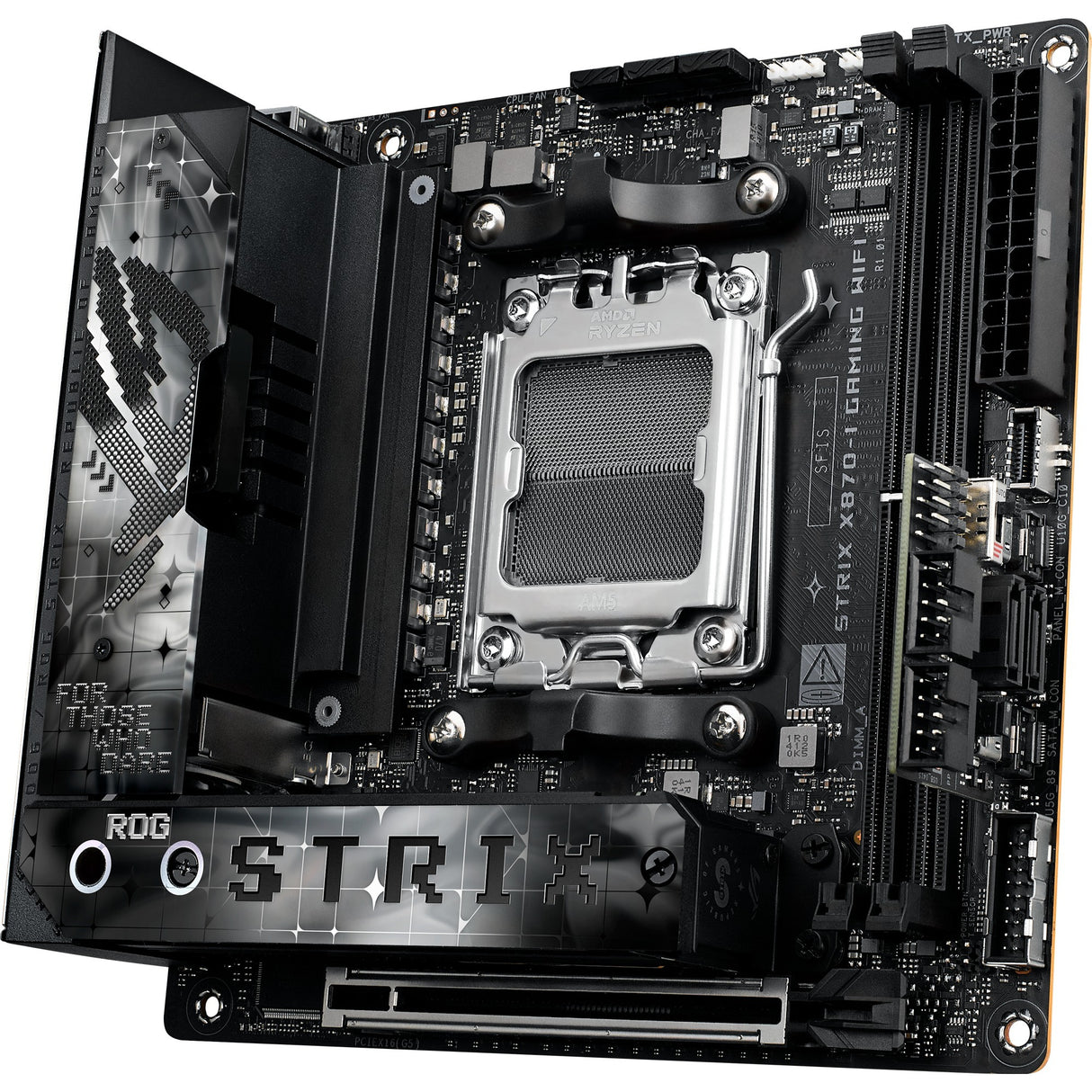 Asus rog strix x870-i gaming wifi socket am5 moederbord (raid, 2,5gb-lan, wi-fi 7, bt, sound, mini-itx)