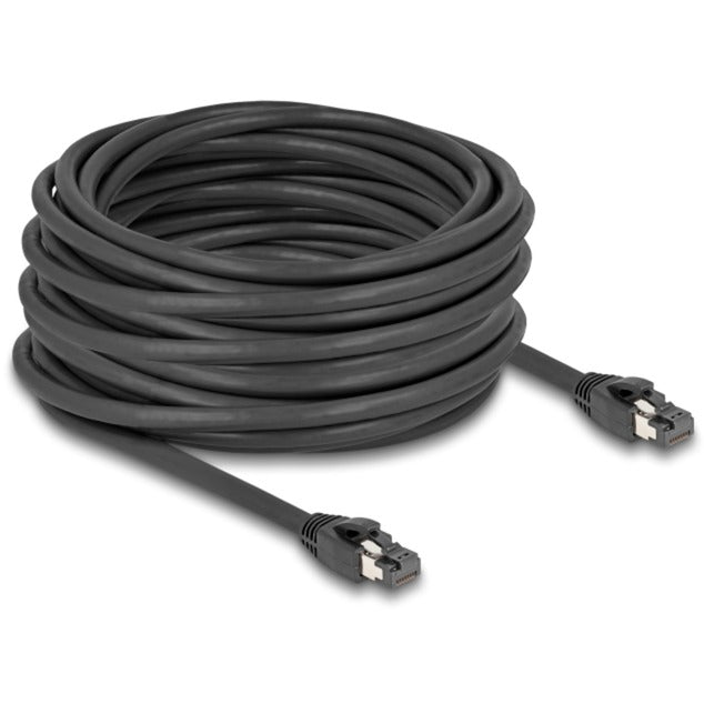 Delock netwerkabel s ftp, rj-45 met cat.8.1 (zwart, 15 meter)