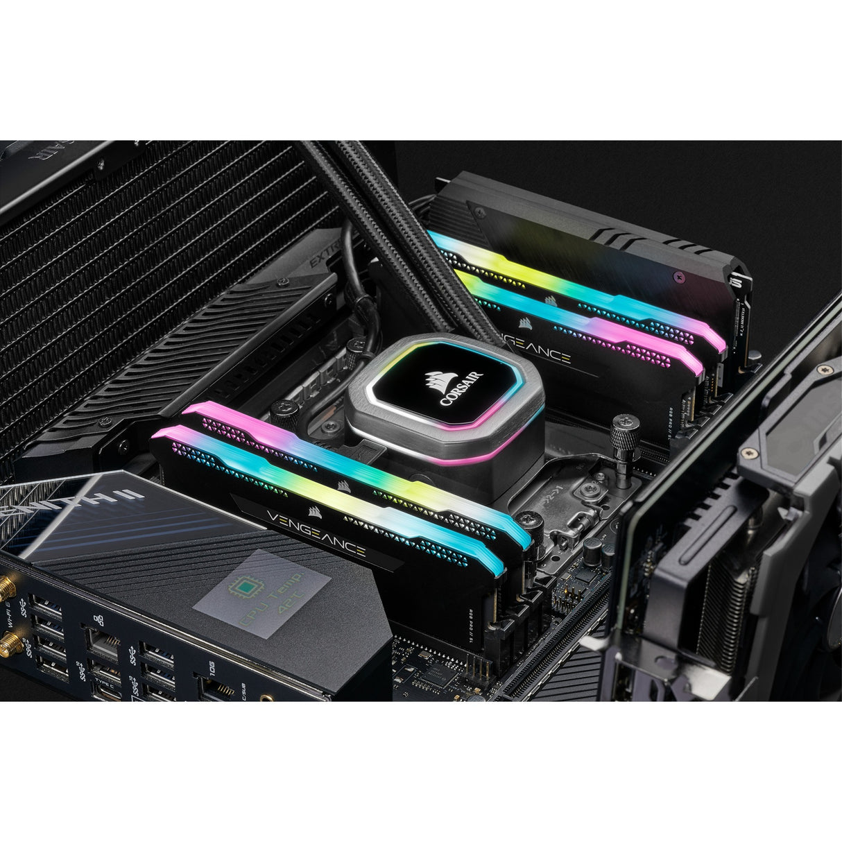 Corsair vengeance rgb pro sl 16 gb ddr4-3200 (2x 8 gb) werkgeheugen (zwart, cmh16gx4m2e3200c16, xmp 2.0)