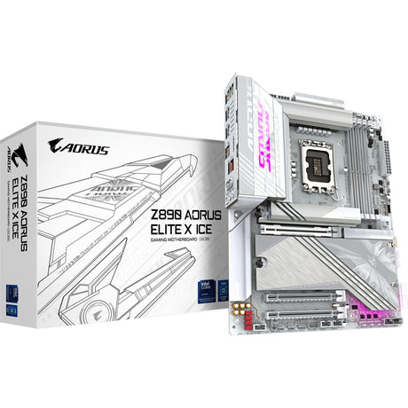 Gigabyte z890 aorus elite x ice socket 1851 moederbord (raid, 2.5gb-lan, wi-fi 7, bt, sound, atx)