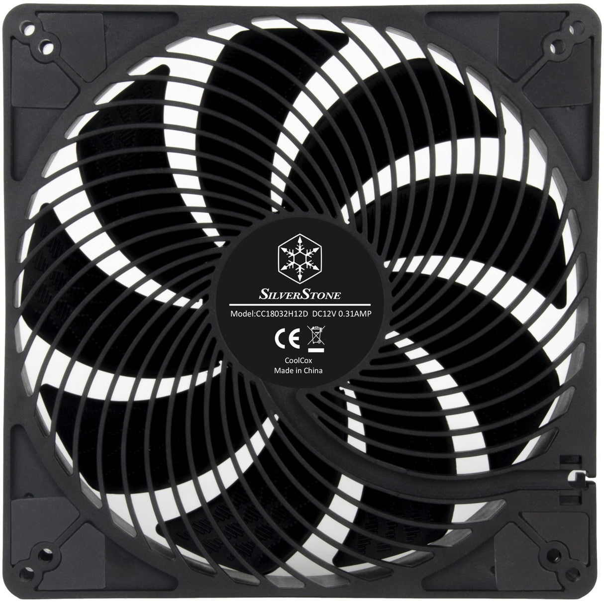 Silverstone air penetrator 184i pro case fan (zwart, 180 x 180 x 32 mm, pwm)