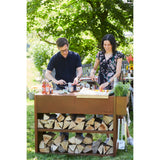 Barbecook nestor buddy uit cortenstaal tafel