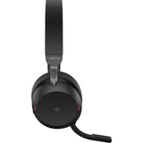 Jabra evolve2 75 on-ear headset (zwart, link380a, microsoft teams)