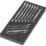 Wera zelfaanpassende steeksleutel 6000 joker set 1 gereedschapsset (zwart grijs, combinatie ratelsleutelset, in schuimrubberen inzet voor werkplaatswagen)