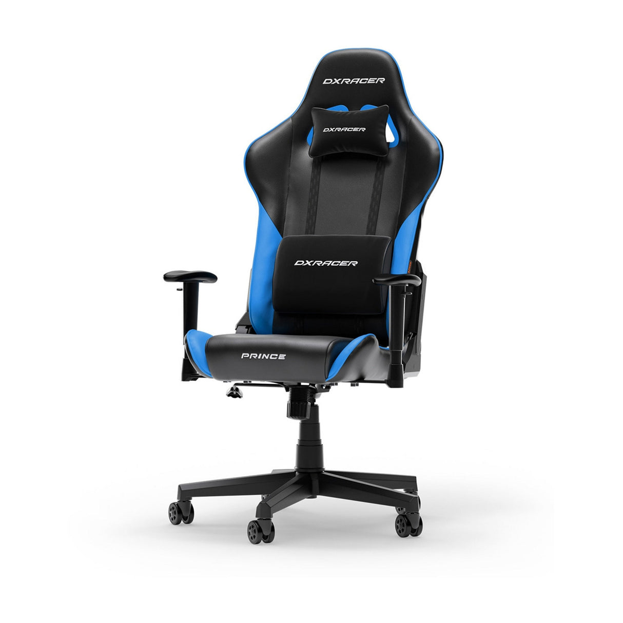 Dxracer prince l black blue pvc leather gamestoel (zwart blauw)