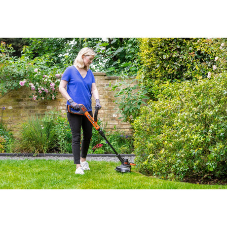 Black+decker 18v afs grastrimmer met accu (zwart oranje, 28 cm accu inbegrepen)