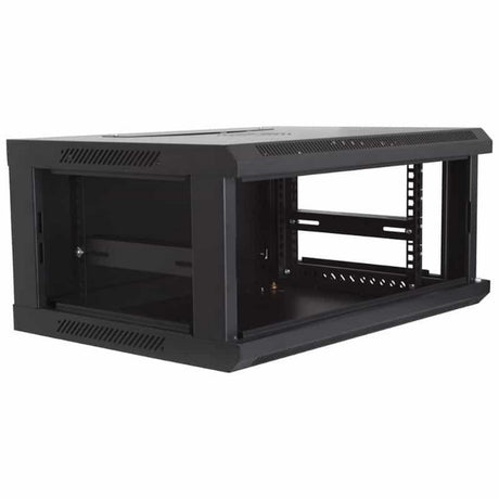 Dsi 4u wandkast met glazen deur server rack (zwart)