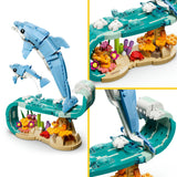 Lego ® creator 3in1 zeedieren: prachtige dolfijnen - bouw om tot een zeepaardje of krab - 31385