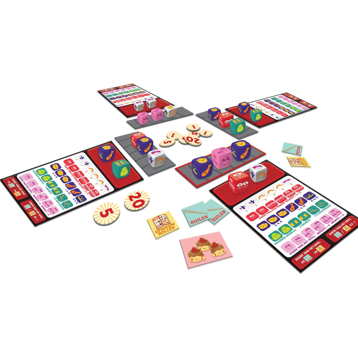 White goblin games sushi roll dobbelspel (nederlands, 2 - 5 spelers, 20 minuten, vanaf 8 jaar)