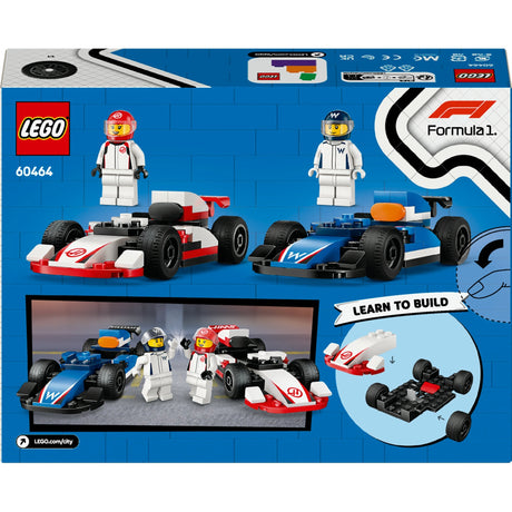 Lego city f1 williams racing en haas f1 racewagens - 60464