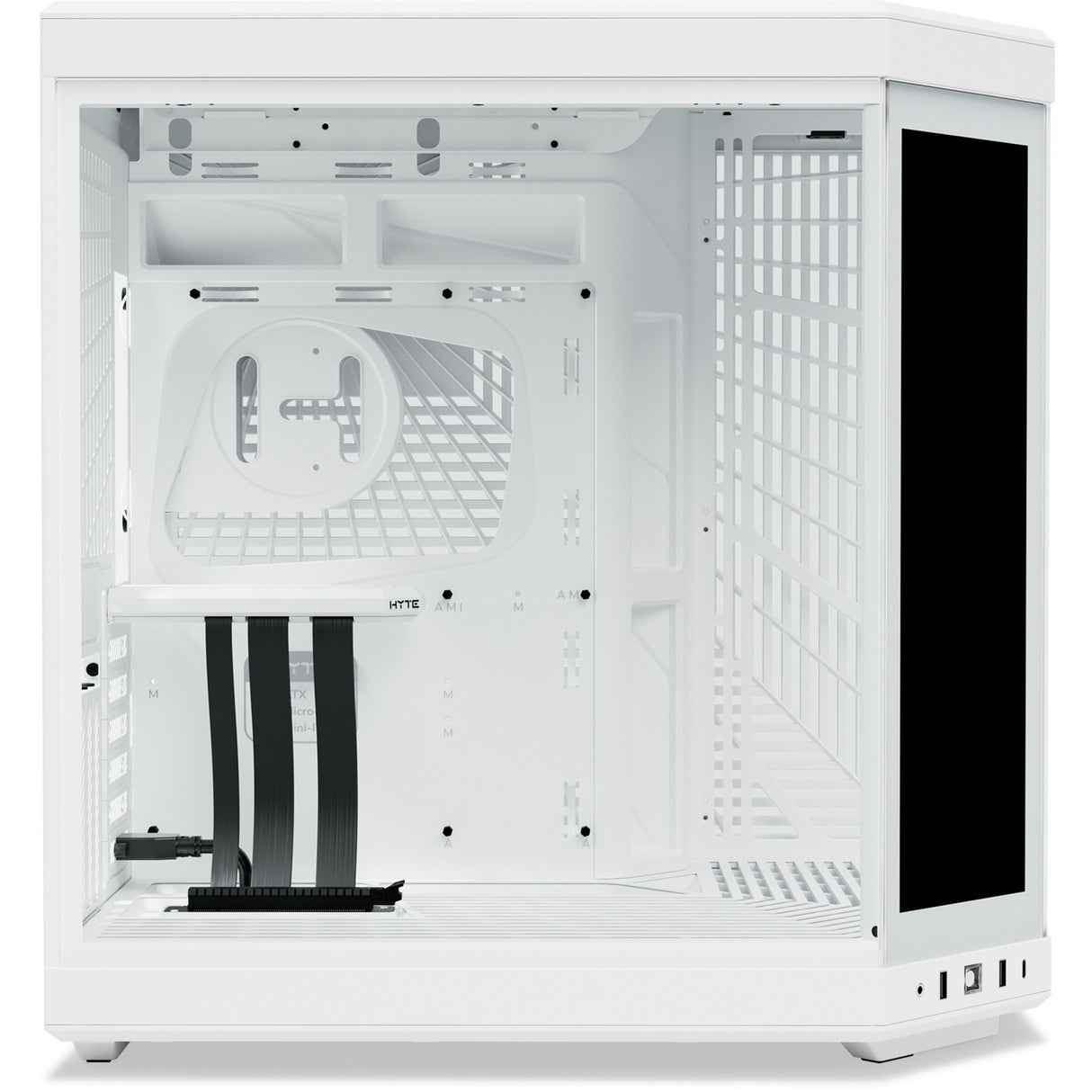 Hyte y70 touch infinite midi tower behuizing (wit | 2x usb-a | 1x usb-c | tempered glass)