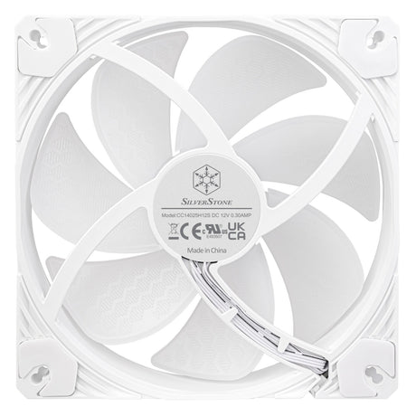 Silverstone shark force 140 argb case fan (wit, 140 x 140 x 25 mm, pwm, 4-1 pin argb (5v led))