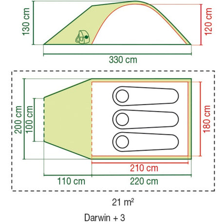 Coleman Darwin 3+ tent
