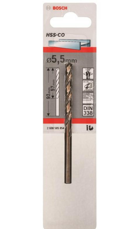 Bosch metaalboor hss-co 5,5 57mm 1szt.