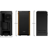 Be quiet! pure base 600 window midi tower behuizing (zwart oranje | 2x usb-a | tempered glass)