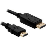 Delock displayport naar high speed hdmi kabel (zwart, 3 meter, 4k)