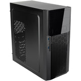 Silverstone sst-ps13b midi tower behuizing (zwart | 2x usb-a)