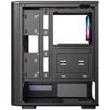 Antec vx310 argb midi tower behuizing (zwart | 3x usb-a | tempered glass)