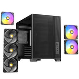 Antec flux m mini tower behuizing (zwart | 1x usb-a | 1x usb-c | tempered glass)