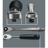 Wera 8100 sc 7 zyklop metal-ratelset met doorsteekvierkant 1 2 aandrijving gereedschapsset ( 28-delig )