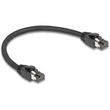 Delock cat.8.1 netwerkkabel (zwart, 0,25 meter, s ftp, rj-45)