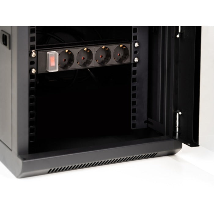 Delock 10″-netwerkkast met glazen deur server rack (zwart, 6u)