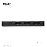 Club 3d displayport naar triple hdmi 8k60hz hub (zwart)