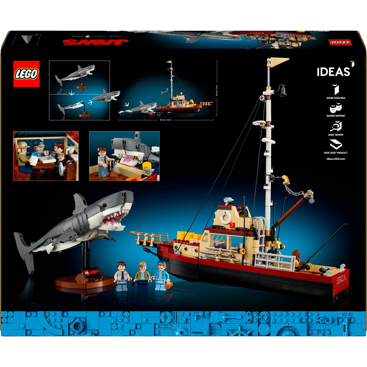 Lego ideas - jaws constructiespeelgoed (21350)