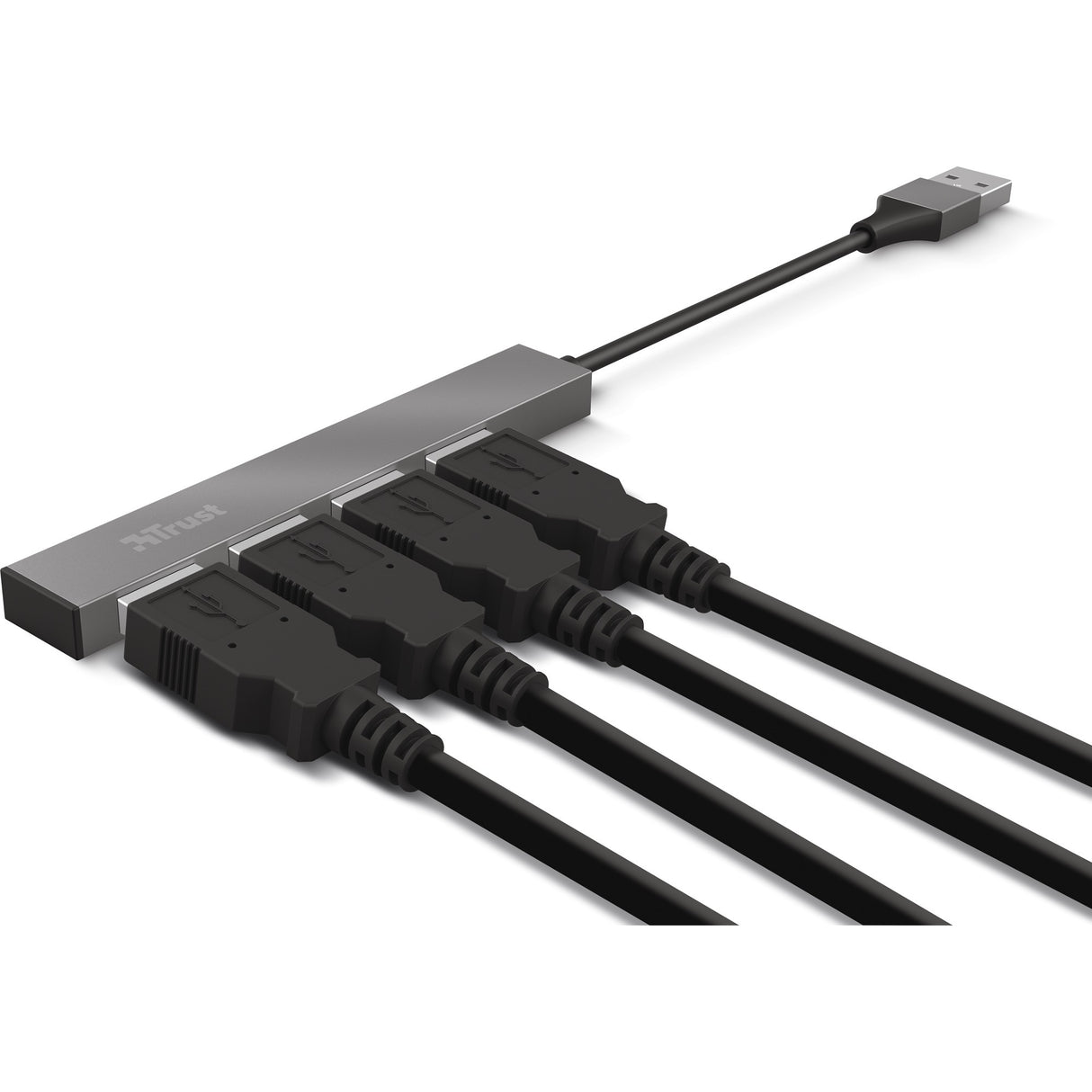 Trust halyx aluminium 4-port mini usb hub usb-hub (aluminium)