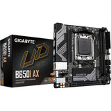 Gigabyte b650i ax socket am5 moederbord (zwart grijs, raid, 2.5 gb-lan, wlan, bt, sound, mini-itx)