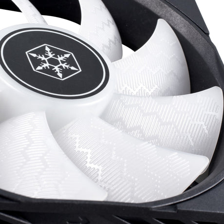 Silverstone shark force 120 argb case fan (zwart, 120 x 120 x 25 mm, pwm)