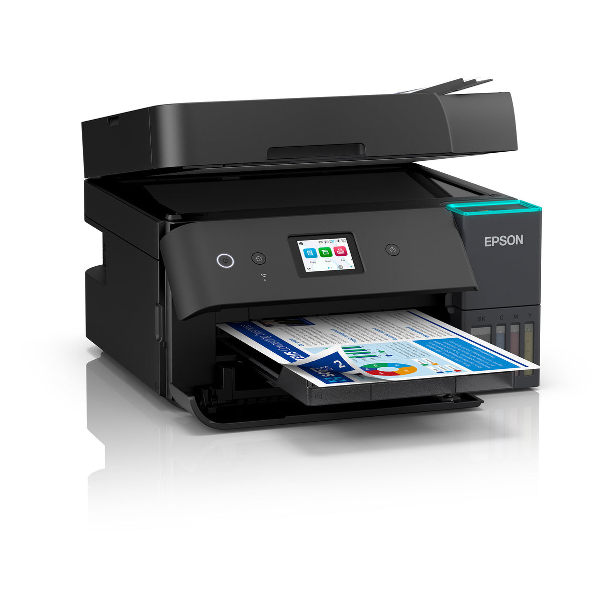 Epson ecotank et-4950 all-in-one inkjetprinter (zwart, faxen, scannen, kopiëren, wifi, inclusief tot 3 jaar inkt)