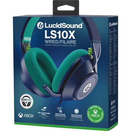 Powera lucidsound ls10x gen 2 bedrade gamingheadset - mariner blue over-ear gaming headset (donkerblauw lichtblauw, xbox series x|s, xbox one, pc)