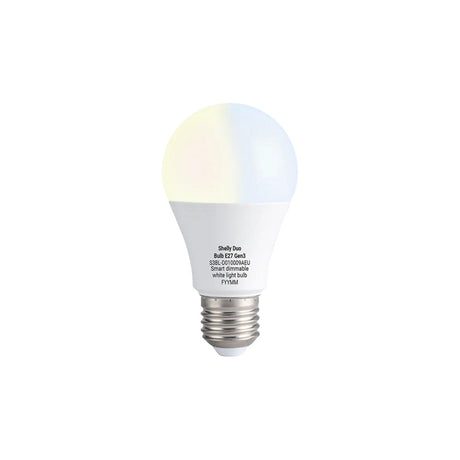 Shelly duo bulb e27 gen3 ledlamp (wit, 2700-6500k, wifi, bluetooth, dimbaar)