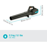 Gardena powerjet accu bladblazer - 18v p4a set - 100 km h - incl. accu en lader