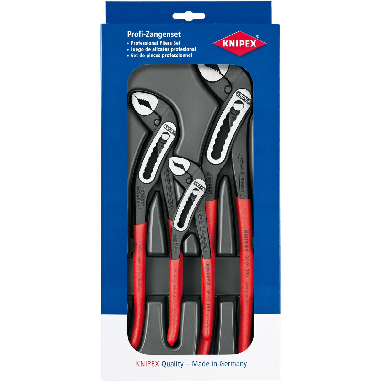 Knipex alligator-set 00 20 09 v03 tangenset (rood, 3-delig)