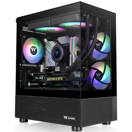 Thermaltake view 170 tg argb mini tower behuizing (zwart | 2x usb-a | rgb | tempered glass)