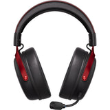 Mchose v9 pro wireless over-ear gaming headset (zwart rood, pc laptop playstation switch smartphone, 2.4g bluetooth wired type-c)